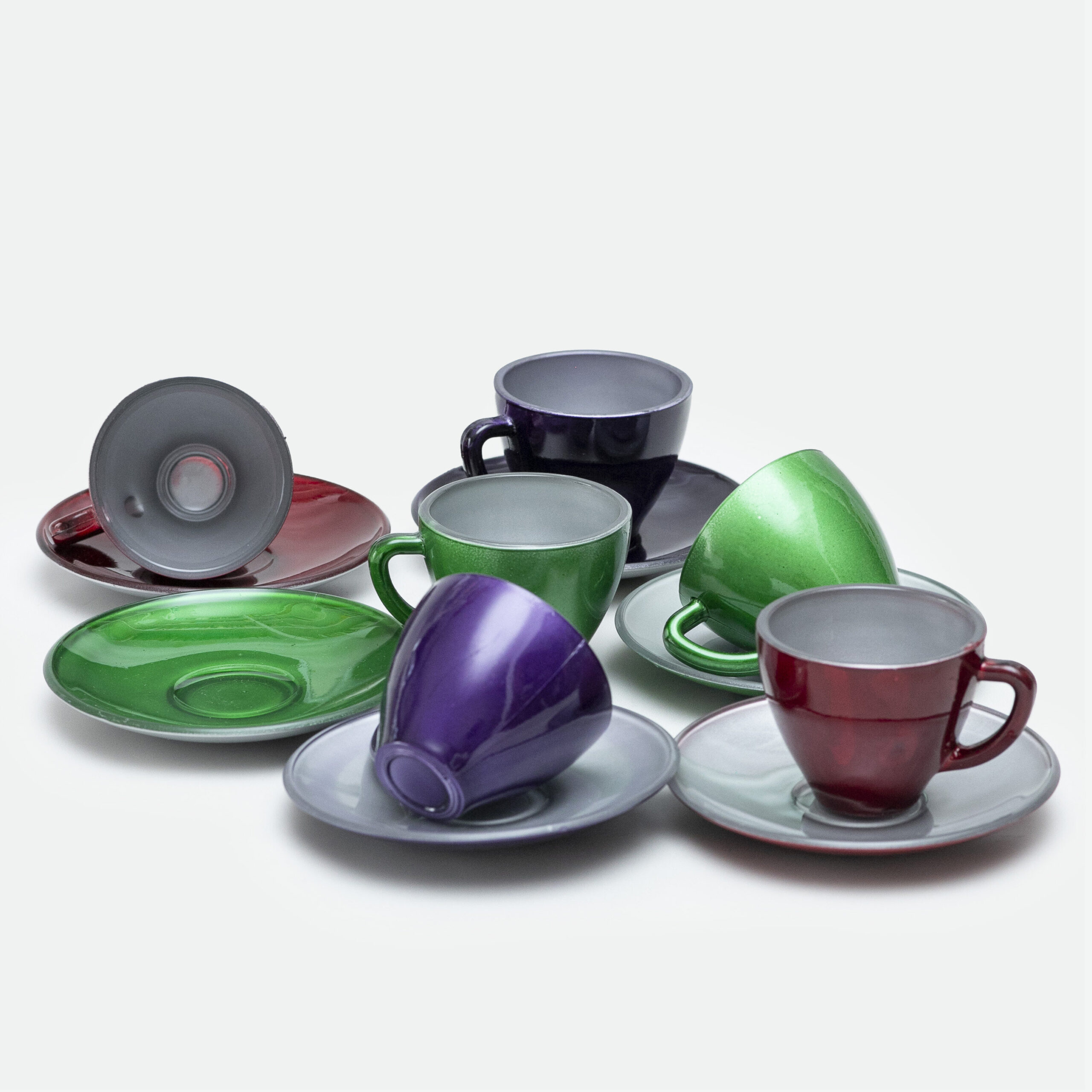 Imágen principal de 1898 - TACITA CAFÉ C/PLATO COLORES METALIZADOS SURT. TACITA CAFÉ C/PLATO COLORES METALIZADOS SURT. - Imagen 1