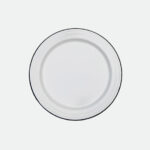 PLATO PLAYO ALA ANCHA ENL. BLANCO C/ NEGRO 32 CM.