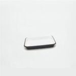 FUENTE ENLOZADO NEGRO INT. BLANCO ALTA 23 CM