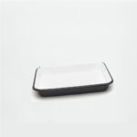 FUENTE ENLOZADO NEGRO INT. BLANCO ALTA 27 CM