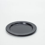 PLATO PLAYO ENLOZADO ALA ANGOSTA NEGRO 26 CM