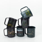 JARRO MUG ENLOZADO VERDE 8 X 9 CM DECORADO