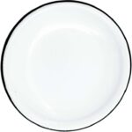 PLATO ENLOZADO BLANCO DE PAN 15 CM