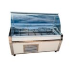 HELADERA BATEA 1,5 MTS VIDRIO CURVO MOTOR 1/3 HP