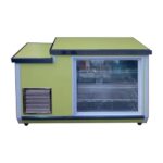 HELADERA TIPO VITRINA C/ ESCALON 1,6 MTS MOTOR 1/3 C/ FRIO FORZ.