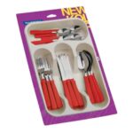 JGO. CUBIERTOS 24 PZAS F/ROJO TERRA NEW KOLOR  (MYF.23198/793)