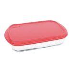 FUENTE VIDRIO RECT C/TAPA 39X24X7,9 CM 4 L SEMPRE   (MT. 6822CT)
