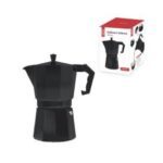 CAFETERA ITALIANA 12 POCILLOS ALU NEGRA  (CR.57916717)
