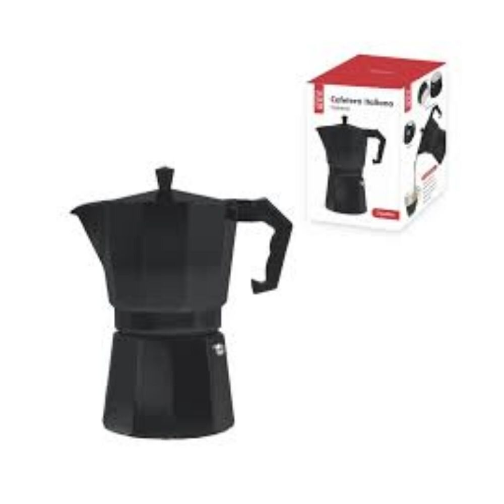 Imágen principal de 6466 - CAFETERA ITALIANA 9 POCILLOS ALU NEGRA (CR.57916716) CAFETERA ITALIANA 9 POCILLOS ALU NEGRA (CR.57916716) - Imagen 1