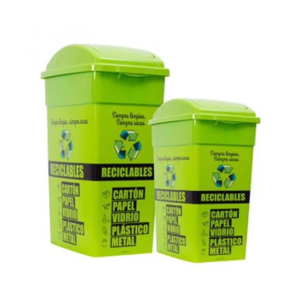 Imágen principal de 1066 - CESTO ECOLOGICO 60 LTS TAPA VAIVEN VERDE (K995) CESTO ECOLOGICO 60 LTS TAPA VAIVEN VERDE (K995) - Imagen 1