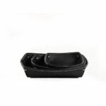 PANERA CUERINA GRANDE 25 X 17 X 4 CM NEGRA