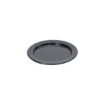 PLATO PLAYO ENLOZADO ALA ANGOSTA NEGRO 22 CM