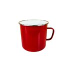 JARRO ENL. 14 CM ROJO BORDE PLATA (CB. 303D14)