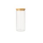 FRASCO VIDRIO TAPA MADERA 1000 CC 10 X 15 CM (CB. GPG10-1050)
