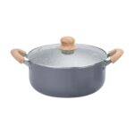 CACEROLA ALUMINIO C/ANTIADH. Y TAPA CRISTAL 28 CM. (HU.DAY09)