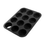 MOLDE SILIC P/12 CUPCAKE 23.5x18x1.5 NEGRO (CAR. 426 NEG)
