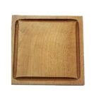 PLATO PARA ASADO CUADRADO 22 X 22 CM., CON RANURA 222