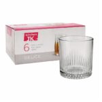 VASO WHISKY LABRADO LÍNEAS CAJA X 6 (Y2041-2)