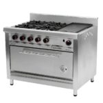 COCINA MORELLI LINEA MR CHEF 1100 4 HORNALLAS + PLANCHA GN (010143)