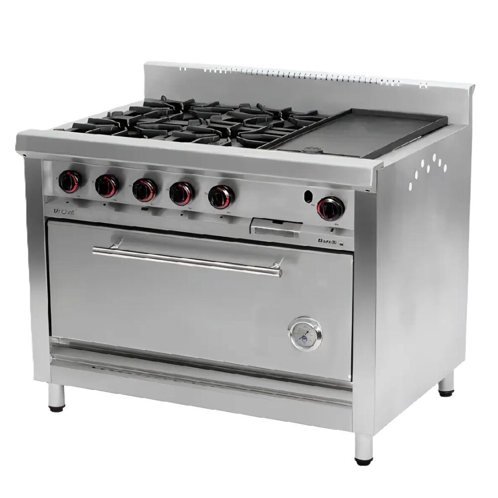 Imágen principal de 1246 - COCINA MORELLI LINEA MR CHEF 1100 4 HORNALLAS + PLANCHA GN (010143) COCINA MORELLI LINEA MR CHEF 1100 4 HORNALLAS + PLANCHA GN (010143) - Imagen 1